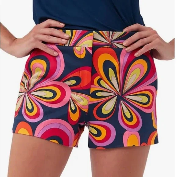 Trina Turk Multicolor High Waist Shorts - Picture 1 of 4
